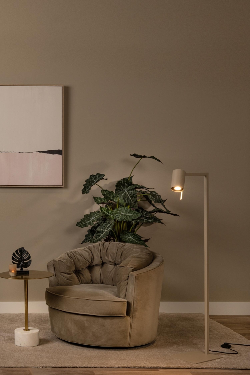 Lucide LESLEY - Stojacia lampa na čítanie - 1xGU10 - Taupe